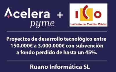 RED.ES Y EL INSTITUTO DE CRÉDITO OFICIAL LANZAN LA LÍNEA “ICO- RED.ES ACELERA” SUBVENCIONES PARA EL DESARROLLO DE TECNOLOGÍAS DIGITALES