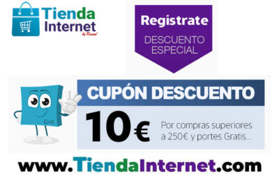 AUN NO HAS PROBADO TIENDAINTERNET.COM? ENTRA Y TE REGALAMOS 10€ PARA COMPRAR LO QUE NECESITES