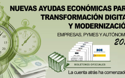 NUEVAS AYUDAS ECONÓMICAS 2021 PARA TRANSFORMACIÓN DIGITAL Y MODERNIZACIÓN. PUEDEN LLEGAR HASTA EL 100% DE SU INVERSIÓN.