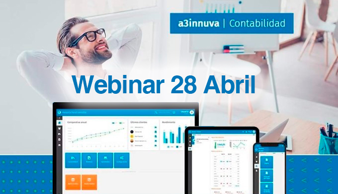 WEBINAR INFORMATIVO a3innuva | Contabilidad para Pymes y Despachos 28 de abril a las 09:30h