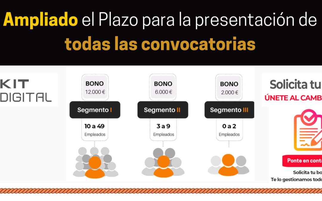 AMPLIACIÓN DEL PLAZO PARA LA SOLICITUD DE TODAS LAS CONVOCATORIAS