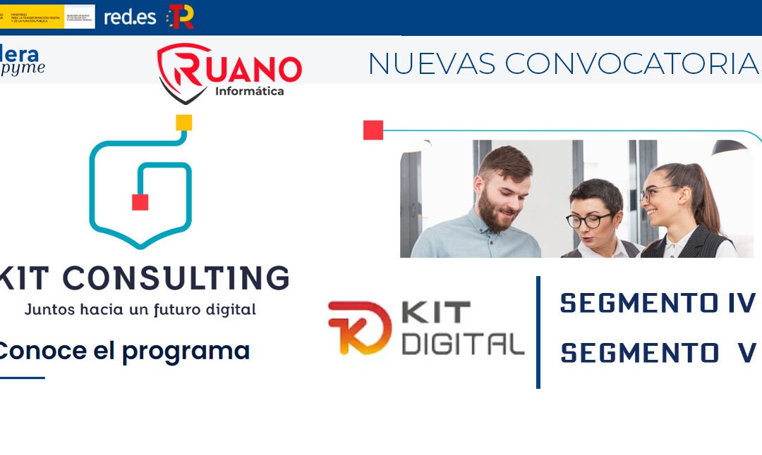 NOVEDADES RED.ES: Nuevos Segmentos Kit Digital y nuevo Programa Kit Consulting