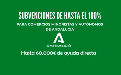 SUBVENCIONES del 100% de la inversión para COMERCIOS ANDALUCES con hasta 60.000€